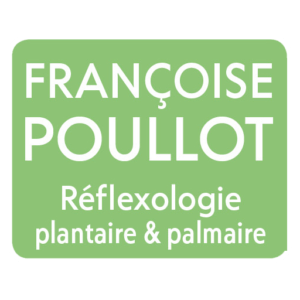Logo vertical de Françoise POULLOT, Réflexologie plantaire et palmaire